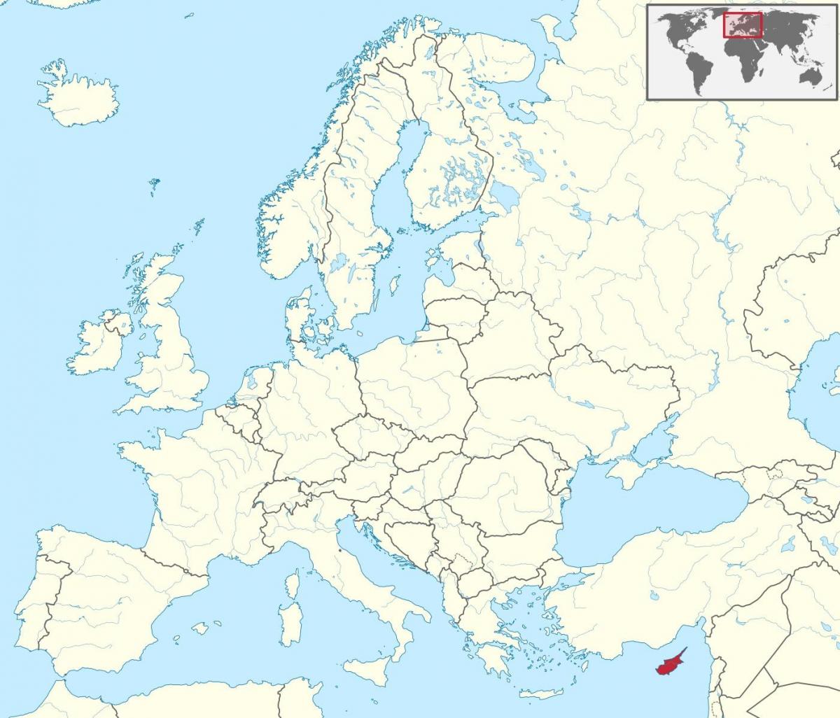 Ciprus térkép a világ