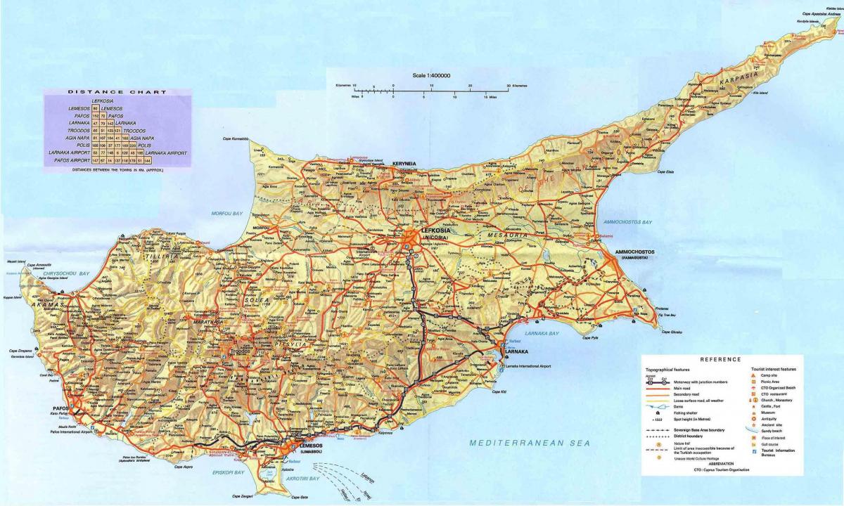 Ciprus strandok térkép