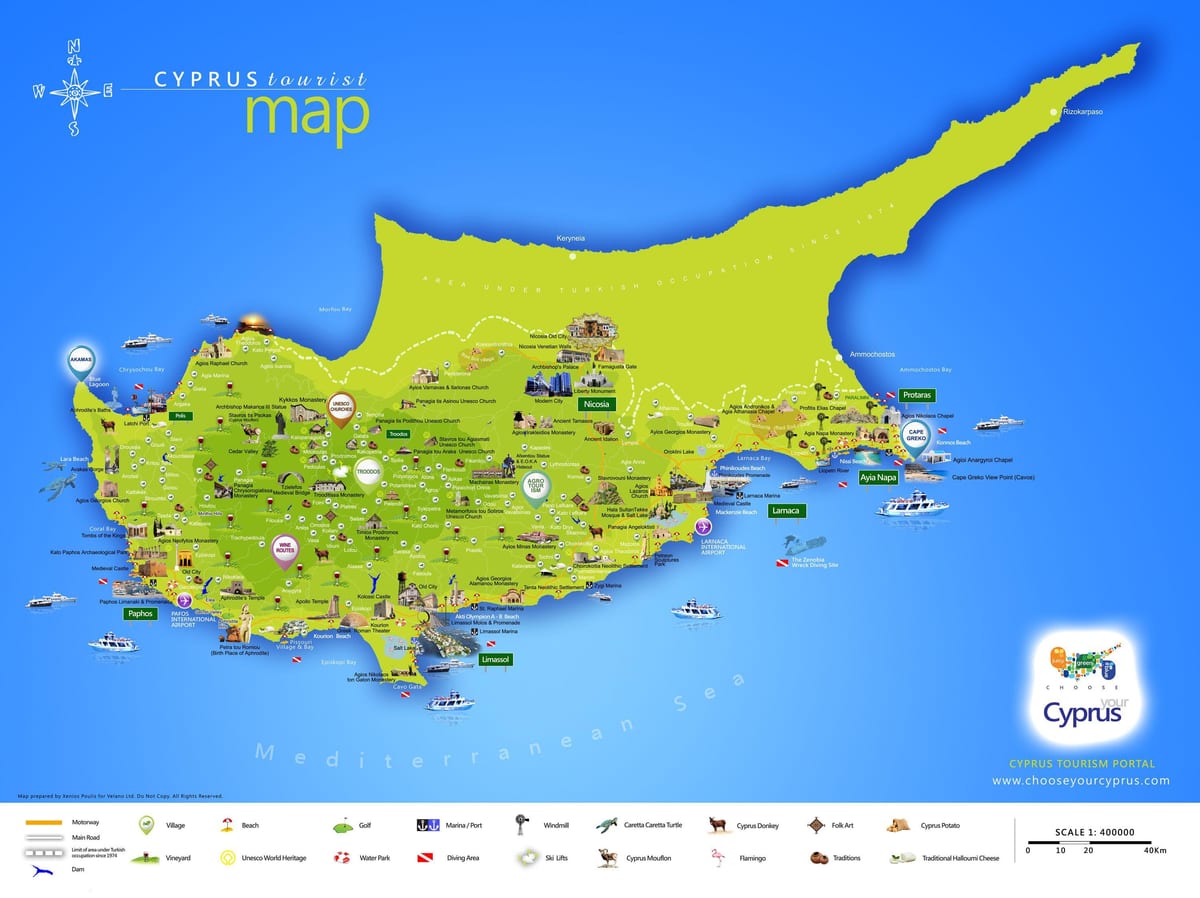 Térkép lara beach Ciprus