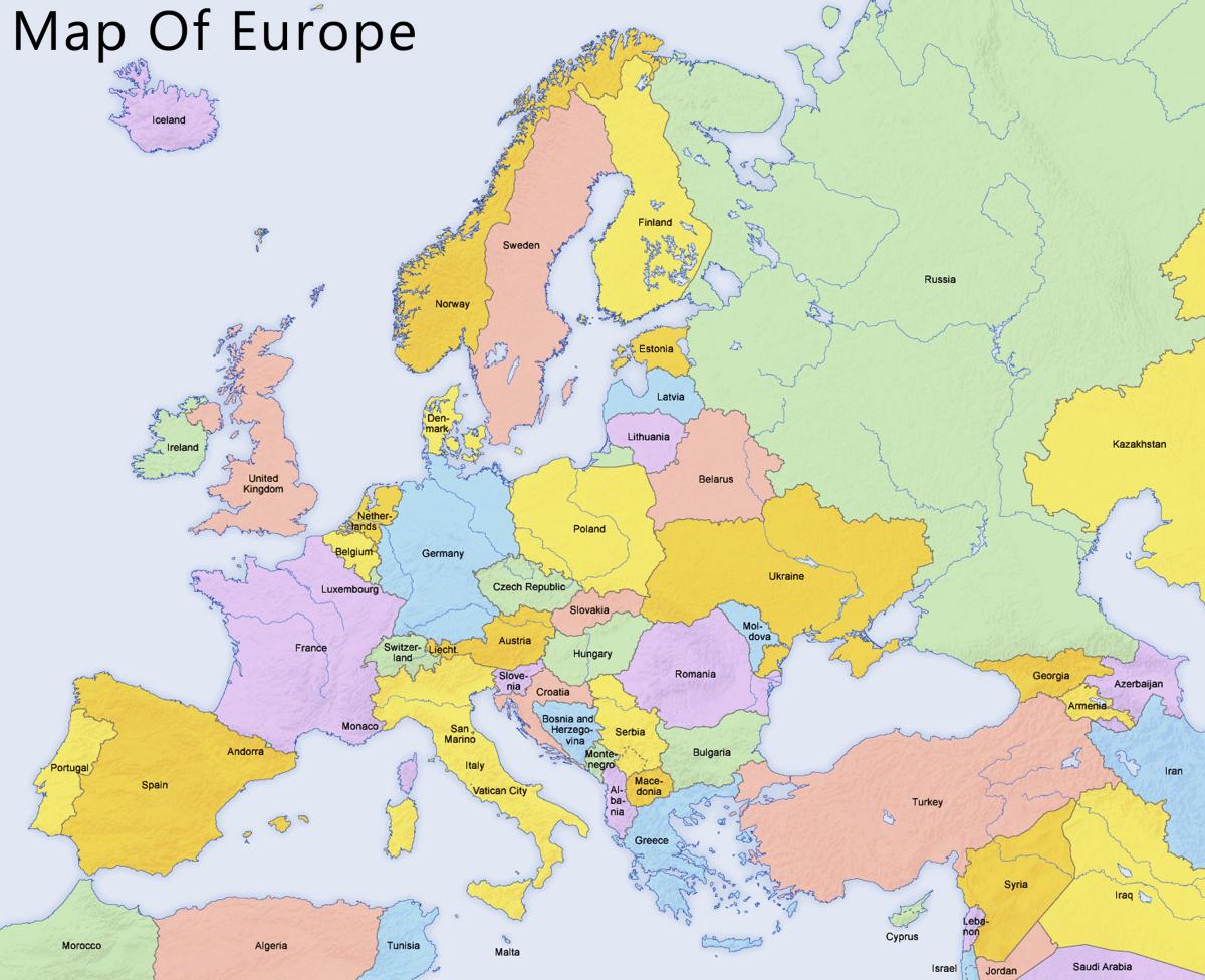 Térkép Ciprus környező országokban