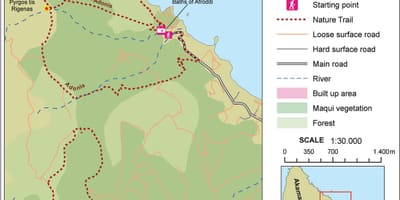 Térkép aphrodité nyomvonal Ciprus 
