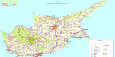 Térkép Ciprus mediterrán