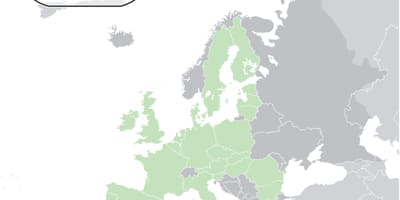 Európa térképe mutatja Ciprus