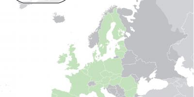 Európa térképe mutatja Ciprus