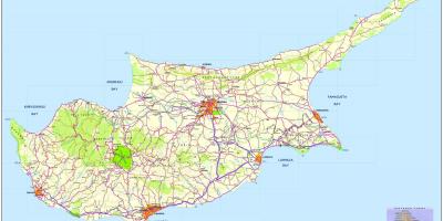 Egy térkép Ciprus