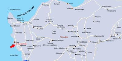 Térkép coral bay Ciprus
