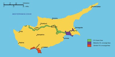 Térkép dél-Ciprus