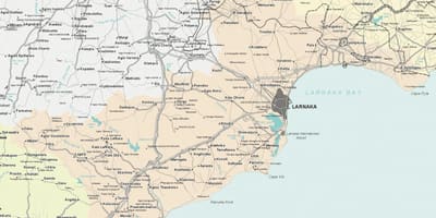 Térkép larnaca, Ciprus