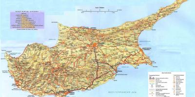 Térkép Ciprus üdülőhelyek